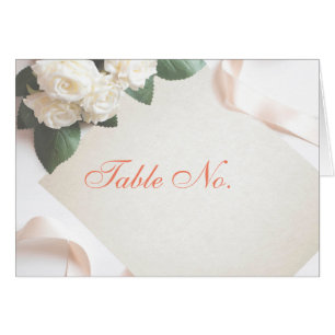 Guest Table Number Card Elegant White