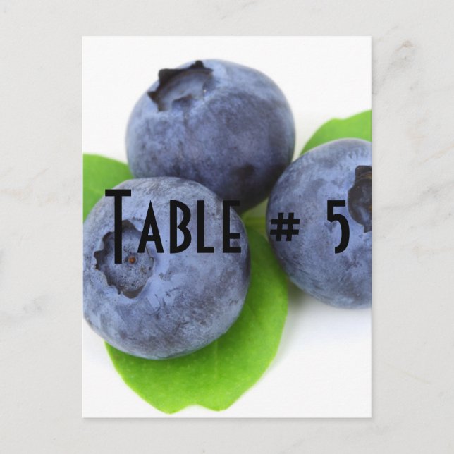Guest Table Number Postcard (Front)