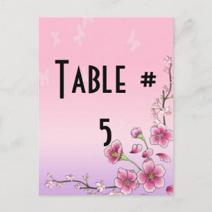 Guest Table Number Postcard