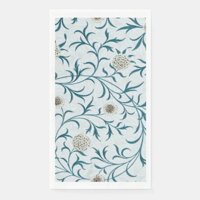 GUEST TOWEL : WILLIAM MORRIS : FLORAL DESIGN NAPKIN (Front)