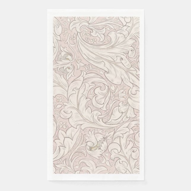 GUEST TOWEL : WILLIAM MORRIS : FLORAL DESIGN  NAPKIN (Front)