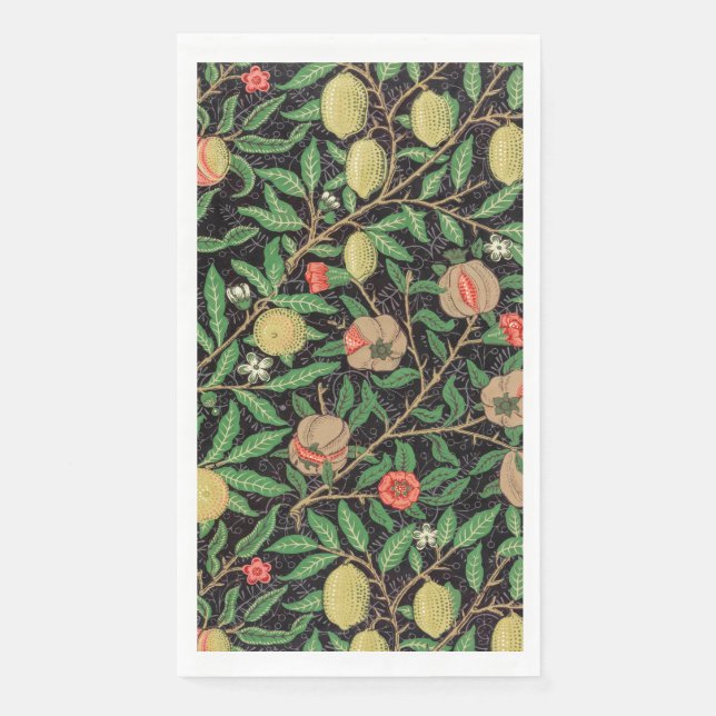GUEST TOWEL : WILLIAM MORRIS : POMEGRANATES NAPKIN (Front)