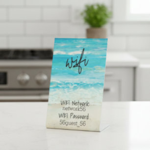 Guest Visitor WIFI information STR Rental Home Pedestal Sign