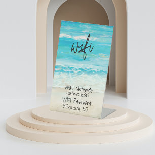 Guest Visitor WIFI information STR Rental Home Pedestal Sign