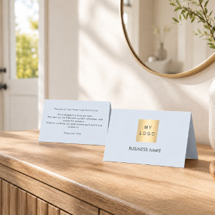 Guest welcome blue hotel room card