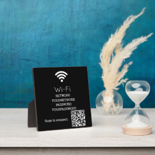 Guest Wi‑Fi QR Code Sign Wi‑Fi Gym / Studio Plaque