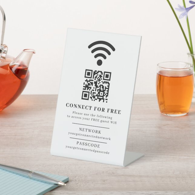 Guest Wi‑Fi QR Code Sign | Wi‑Fi | Wedding (In SItu)