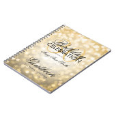 Guestbook 30th Birthday Party Gold Glitter Light Notebook (Left Side)