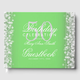 Guestbook 50th Birthday Party Sage & Silver