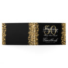 Guestbook 50th Birthday Party Sparkles Gold