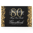 Guestbook 80th Birthday Party Sparkles Gold