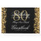 Guestbook 80th Birthday Party Sparkles Gold