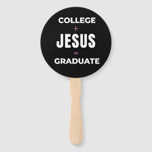Guestbook College + Jesus = Graduate Hand Fan