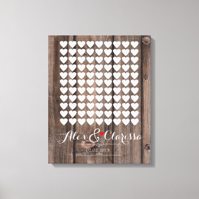 guestbook heart signing wedding guestbook (Front)