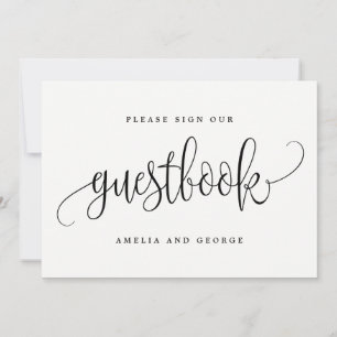 Guestbook Sign - Lovely Calligraphy Invitation