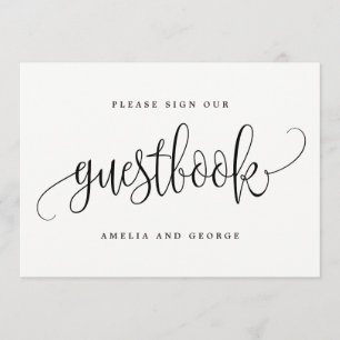 Guestbook Sign - Lovely Calligraphy Invitation