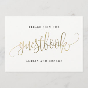 Guestbook Sign - Lovely Calligraphy Invitation