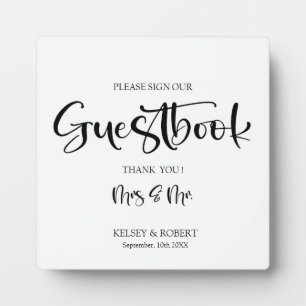 Guestbook Wedding sign Tabletop  Plaque