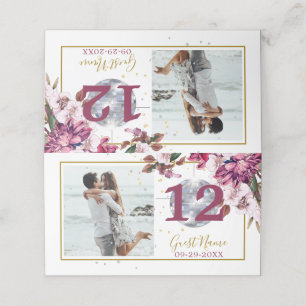 Guests Gold Disco Elegant Photo Table Number  Place Card
