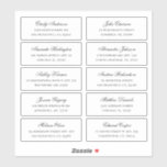 Guests names and address. Wedding shipping labels<br><div class="desc">Shipping address sticker for each guest.</div>