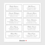 Guests names and address. Wedding shipping labels<br><div class="desc">Shipping address sticker for each guest.</div>