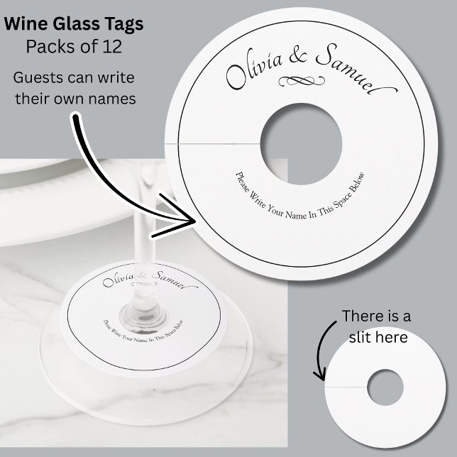 Guests Write Their Own Name  -  Wine Glass Tag (Creator Uploaded)