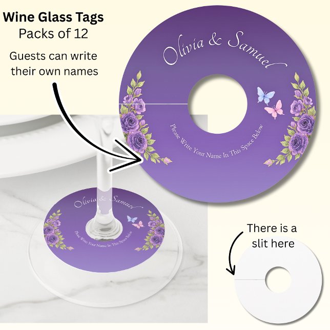 Guests Write Their Own Name  -  Wine Glass Tag (Creator Uploaded)
