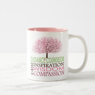 Guidance Counsellor Mug-  Cherry Blossoms Two-Tone Coffee Mug