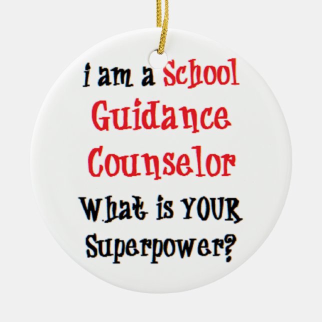 guidance counsellor school ceramic tree decoration (Front)