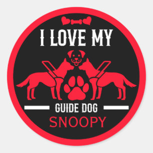 Guide Dog Gifts Classic Round Sticker