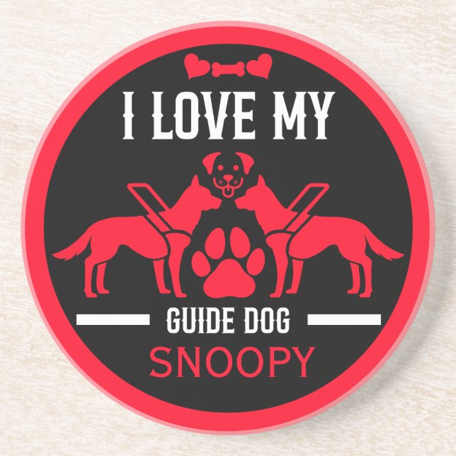 Guide Dog Gifts Coaster (Front)