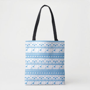 Guide Dog Tale Labs Pattern - Blue - Tote Bag