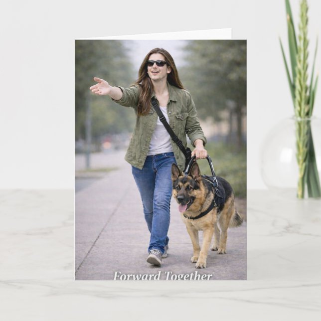 Guide Dog Team Graduation Congratulations GSD Team Card (Front)