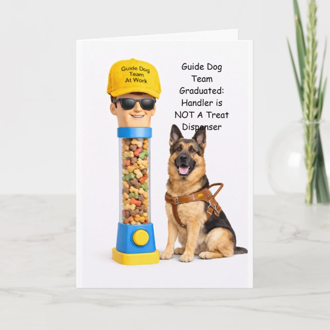 Guide Dog TeamenGSD Human Treat Dispenser Card (Front)