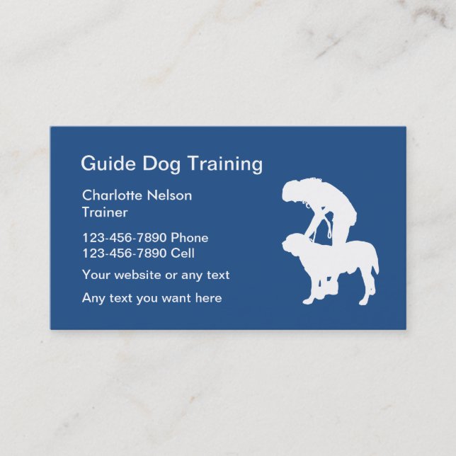 Guide Dog Training Business Card (Front)