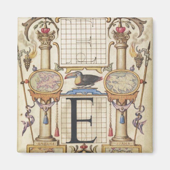 Guide for Constructing the Letter E Magnet (Front)