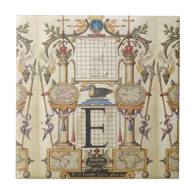 Guide for Constructing the Letter E Tile (Front)