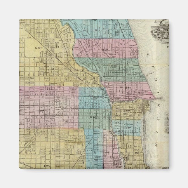 Guide Map of Chicago Magnet (Front)