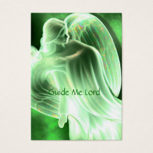 Guide Me Lord - Green Angel Prayer Card