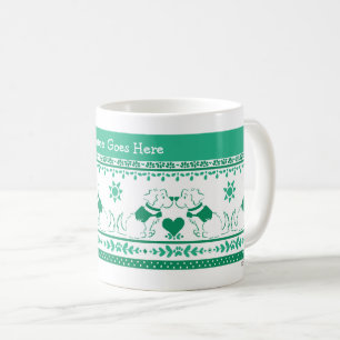 Guide Service Dog Puppy Training Golden Green Coffee Mug