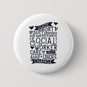 Guide Support Change, Social Worker 6 Cm Round Badge
