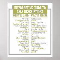 GUIDE TO SELF-DESCRIPTIONS poster
