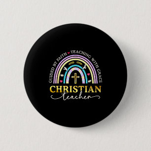 Guided By Faith Jesus Bible Sunday School Christia 6 Cm Round Badge