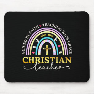 Guided By Faith Jesus Bible Sunday School Christia Mouse Mat