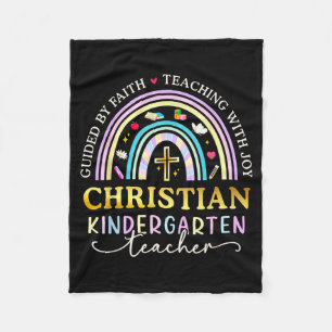 Guided By Faith Jesus Cross Christian Kindergarten Fleece Blanket