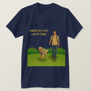 Guided by Love – Guide Dog Support Design for Adul T-Shirt