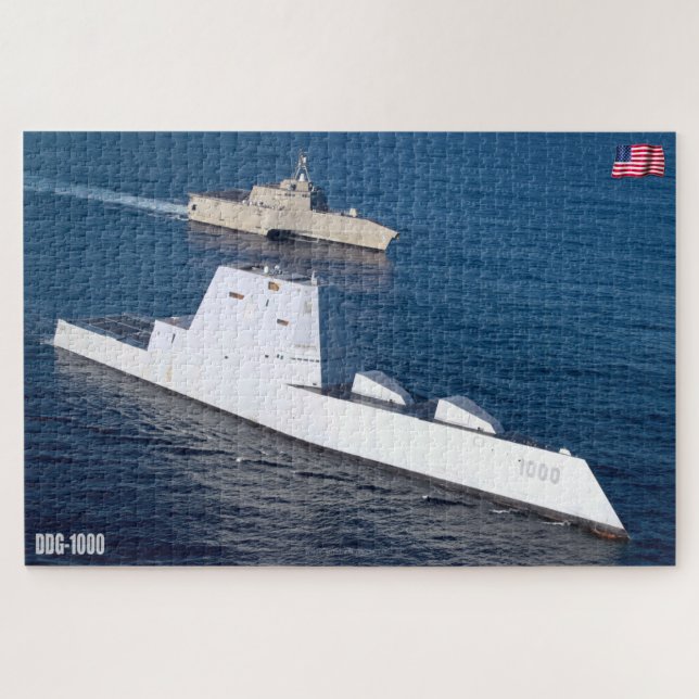 GUIDED-MISSILE DESTROYER – DDG-1000 (20x30 INCH) Jigsaw Puzzle (Horizontal)