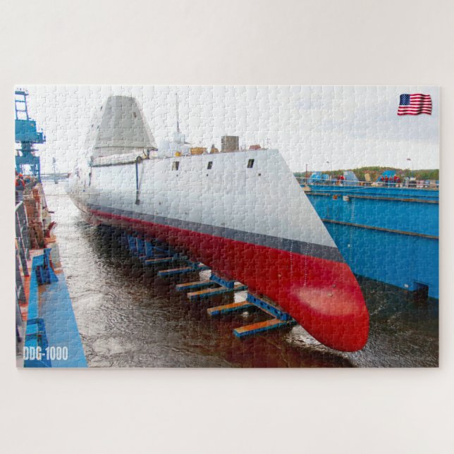 GUIDED-MISSILE DESTROYER – DDG-1000 (20x30 INCH) Jigsaw Puzzle (Horizontal)