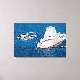 GUIDED-MISSILE DESTROYER – DDG-1000 24x36 Canvas Print