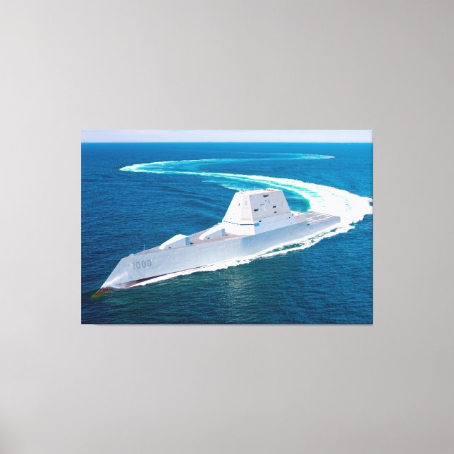 GUIDED-MISSILE DESTROYER – DDG-1000 40x60 Canvas Print (Front)